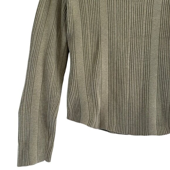 Tommy Hilfiger Sweater Women's Large Green Turtleneck Knit Long Sleeve Sweater - Picture 5 of 10